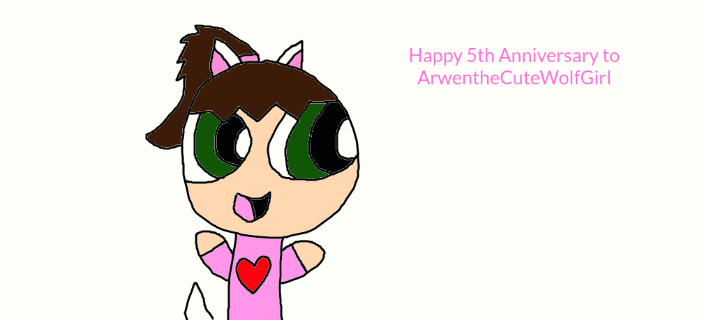 Happy 5th Anniversary to ArwentheCuteWolfGirl by jrg2004 on DeviantArt