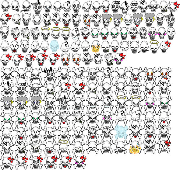 Skull-Crossbones Emoticons by KeresaLea on DeviantArt