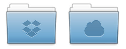 Dropbox and UbuntuOne Elementary Folder Icons