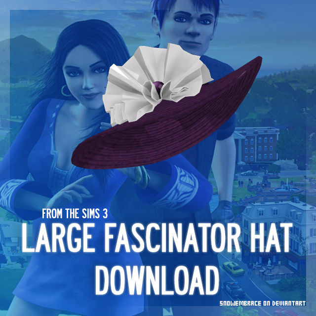 [MMD] Large Fascinator Hat - DL by SnowEmbrace on DeviantArt
