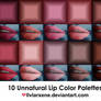 Unnatural Lip Color Palettes