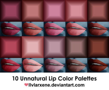 Unnatural Lip Color Palettes