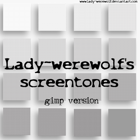 Screentones for Gimp 2.6.7