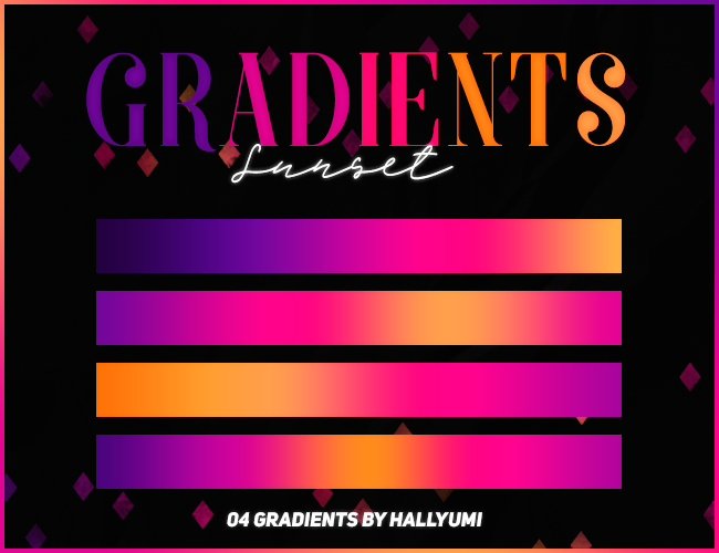 GRADIENTS: Sunset by Hallyumi on DeviantArt