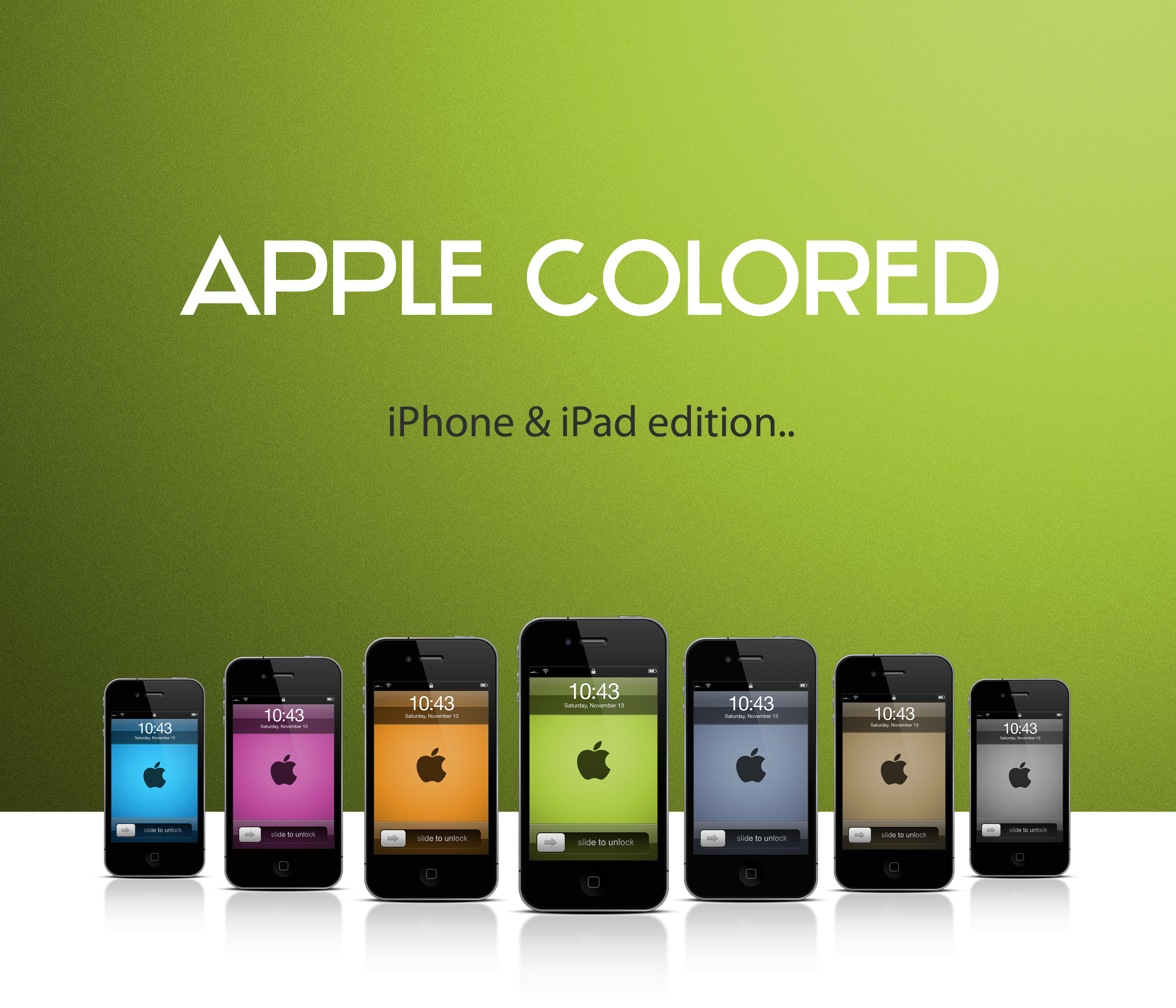Apple Colored - iPhone iPad