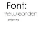 New Garden Font by curiousmc