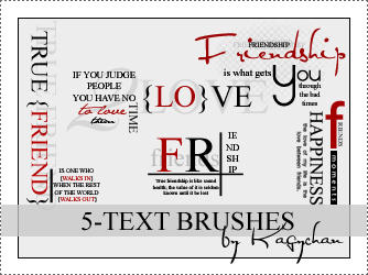 Photoshop text brushes