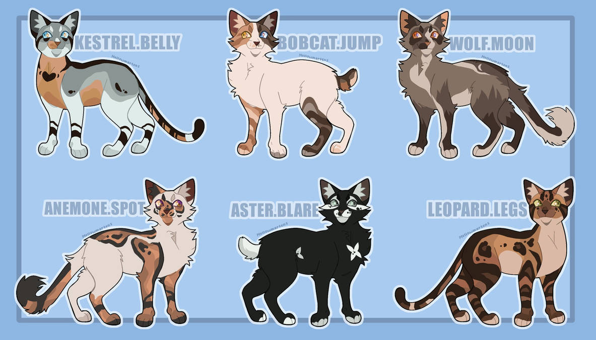 Warriors Adopts 111. (CLOSED) by munchymagpie on DeviantArt