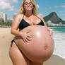 Pregnant bikini lady
