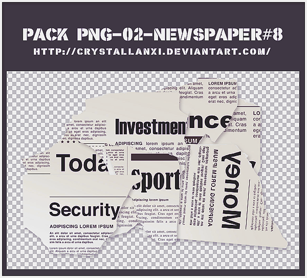 Pack Png 02 Pieces Of Newspaper 8 By Crystallanxi On Deviantart