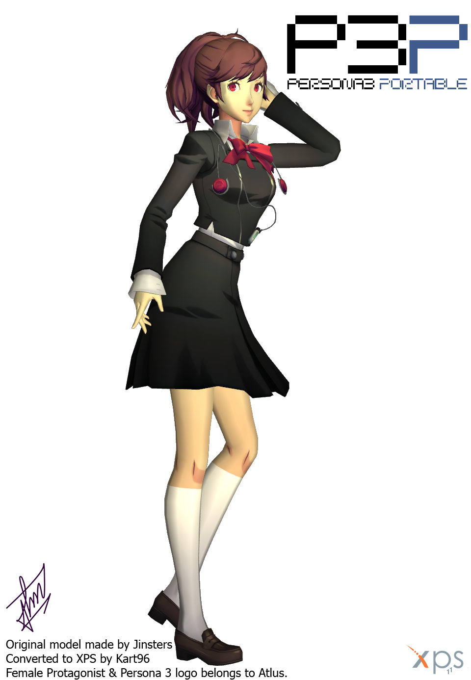 MOD Persona 3 DMN - Female MC SEES outfit XPS Upd by kart96 on DeviantArt