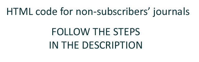 HTML CODE for non-subscribers