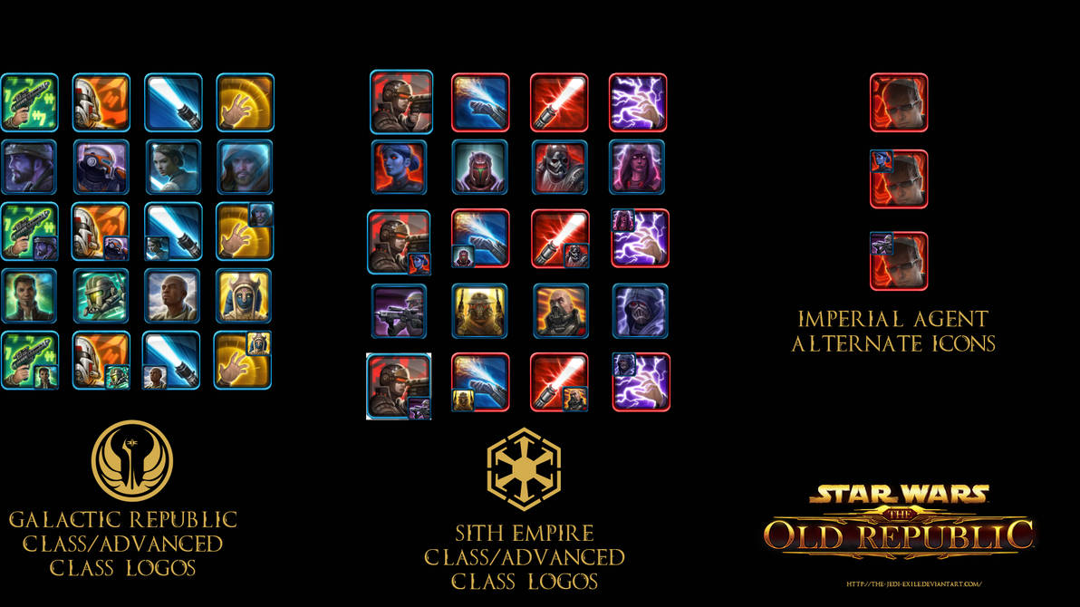 SWTOR Class and Advanced Class Icons by The-Jedi-Exile on DeviantArt