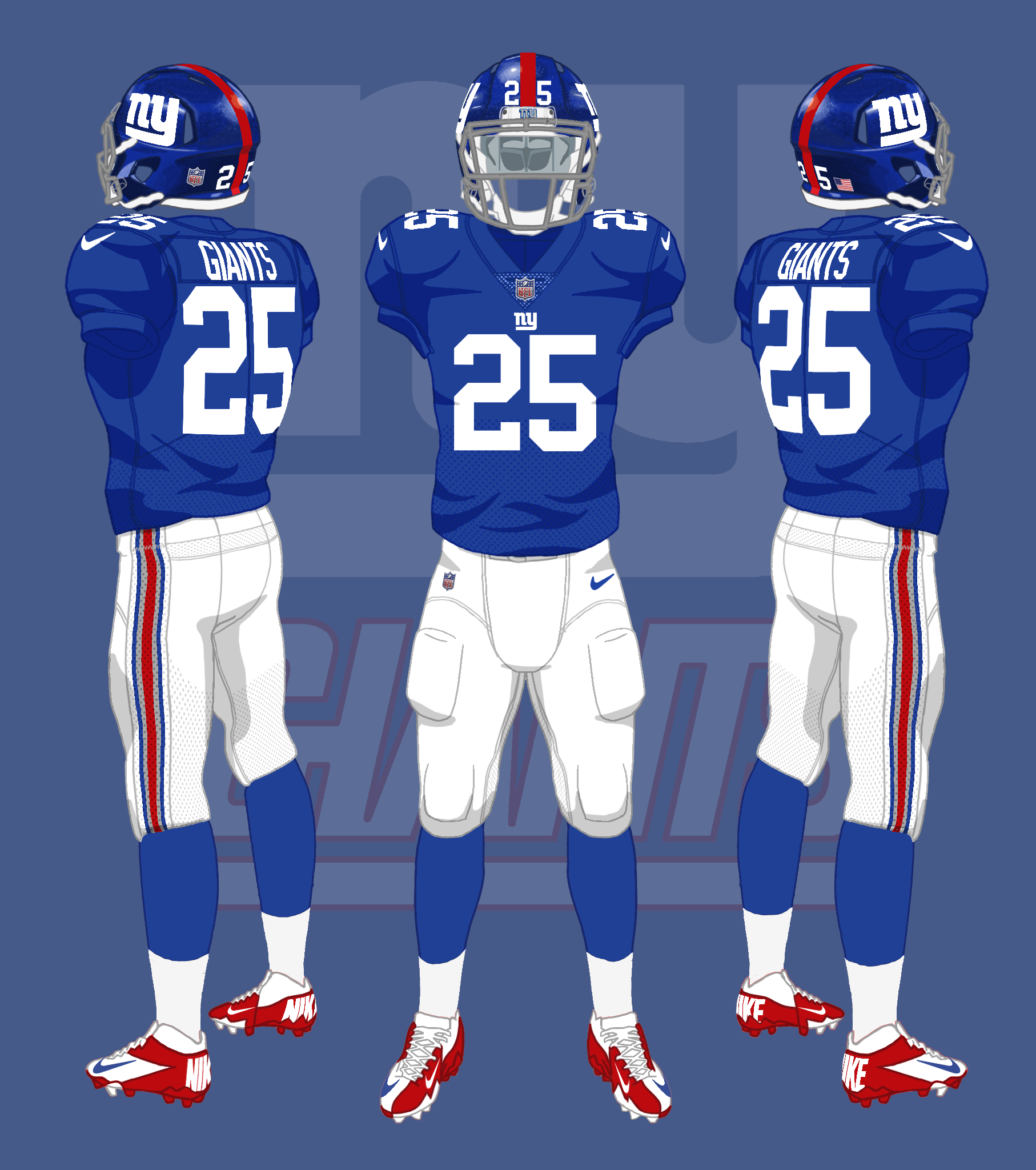new york giants uniform