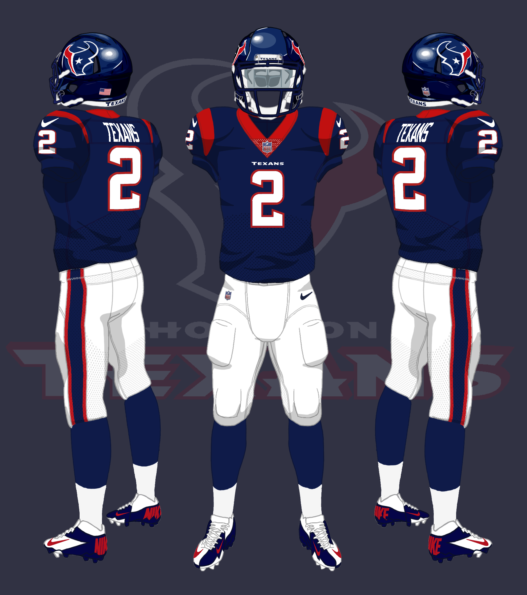 Houston Texans uniforms by CoachFieldsOfNOLA on DeviantArt