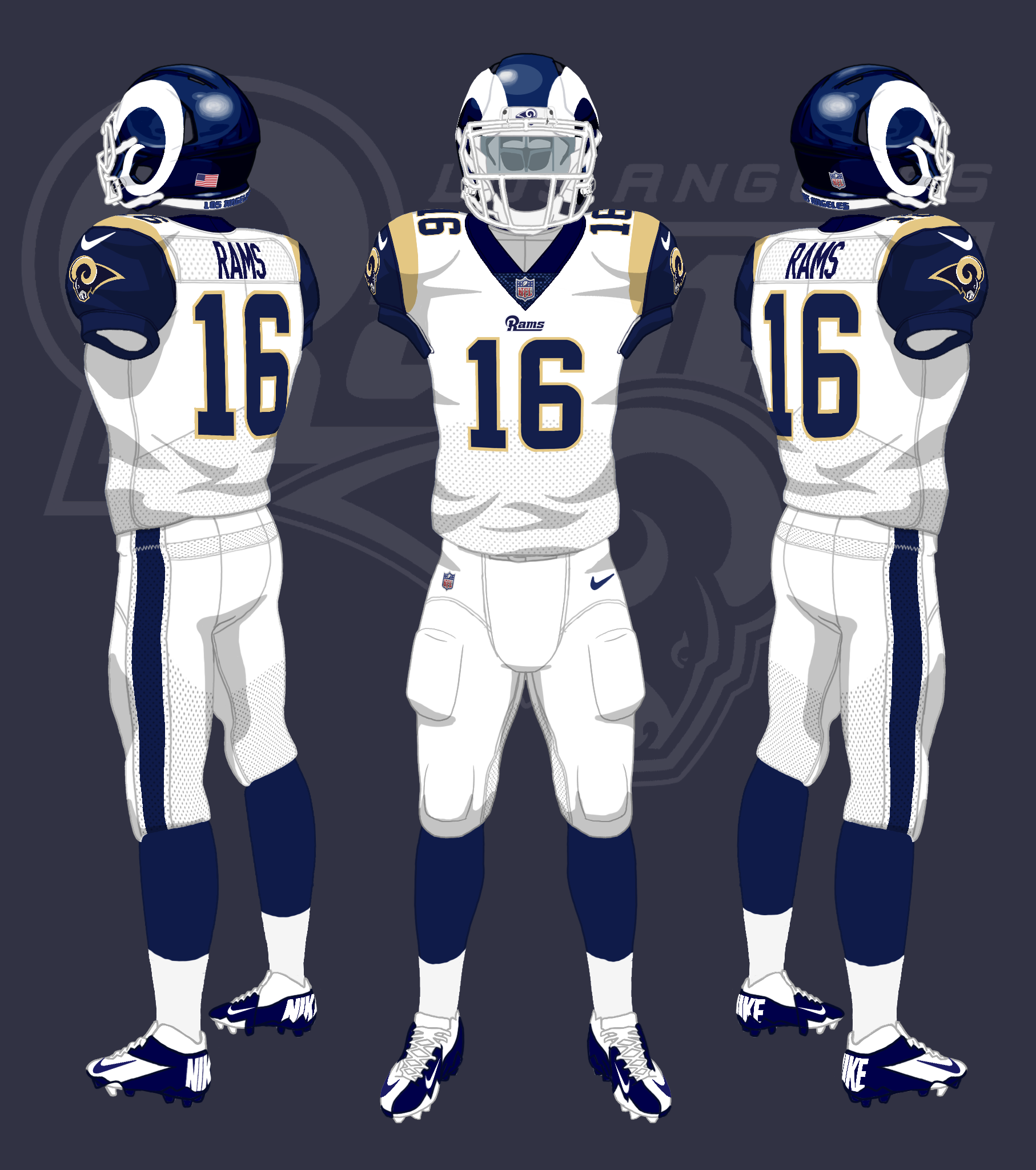 L.A. Rams 2017 - 2018 Uniforms by CoachFieldsOfNOLA on DeviantArt
