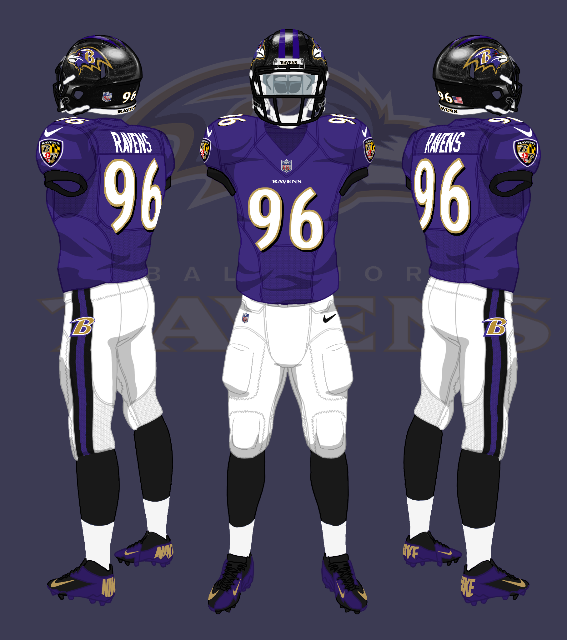 baltimore ravens uniforms