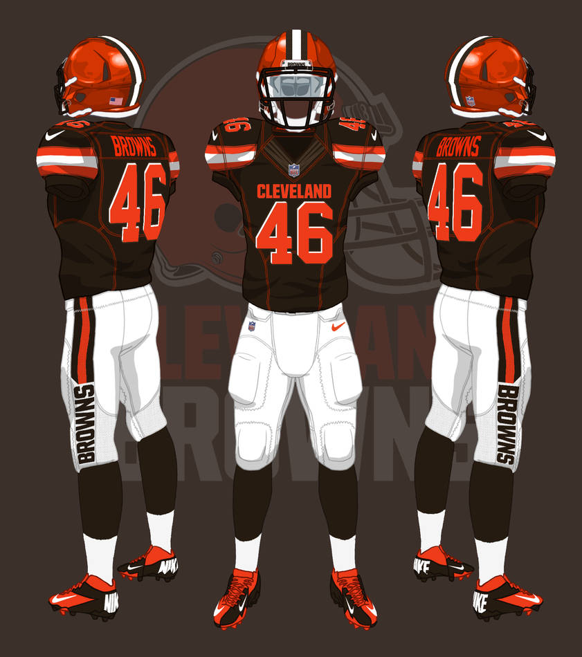 Cleveland Browns uniforms by CoachFieldsOfNOLA on DeviantArt