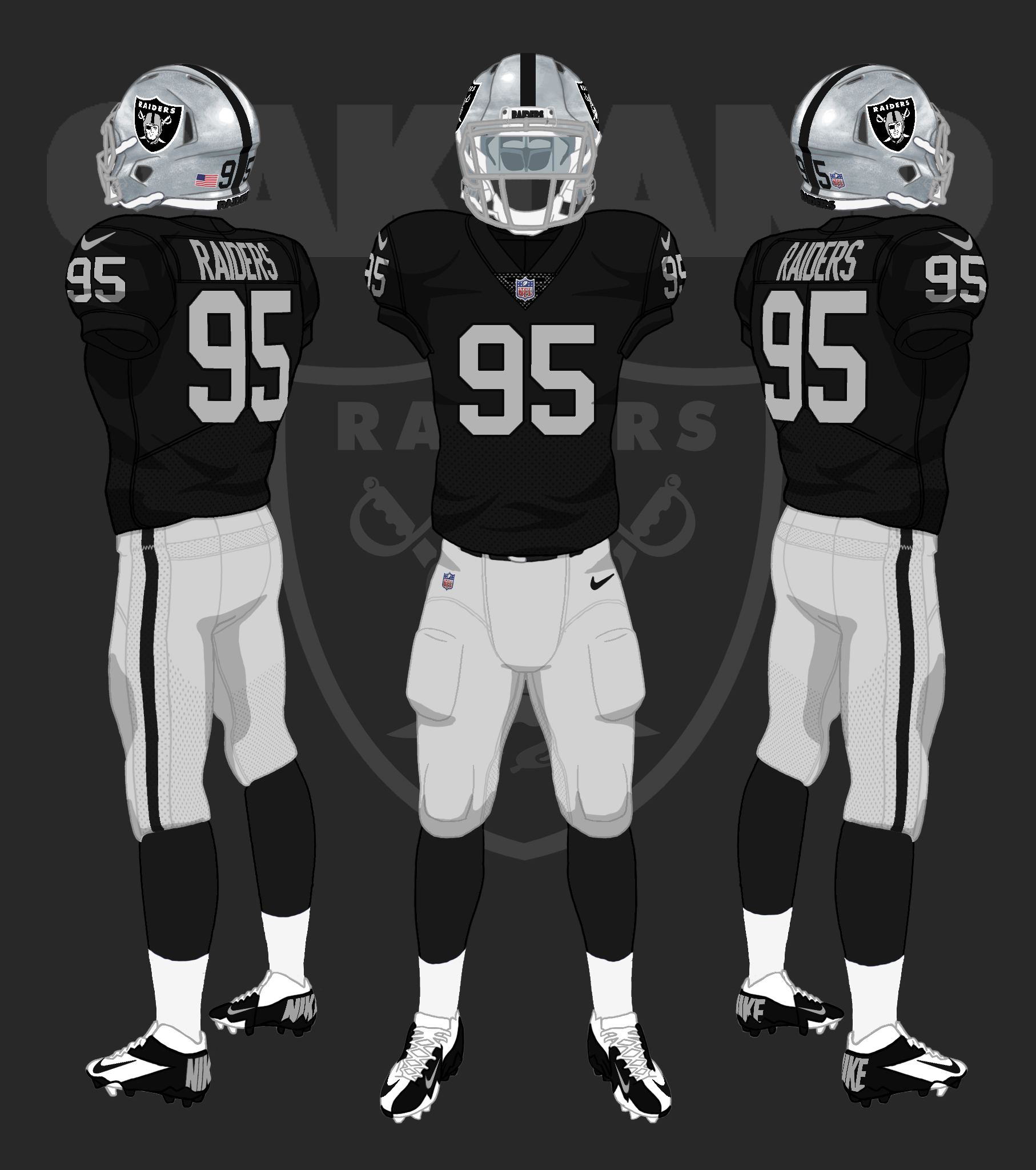Raiders Football Uniforms