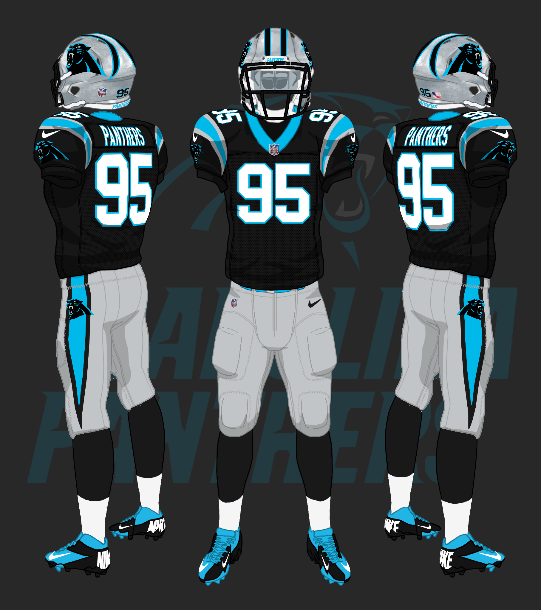 carolina panthers black uniforms