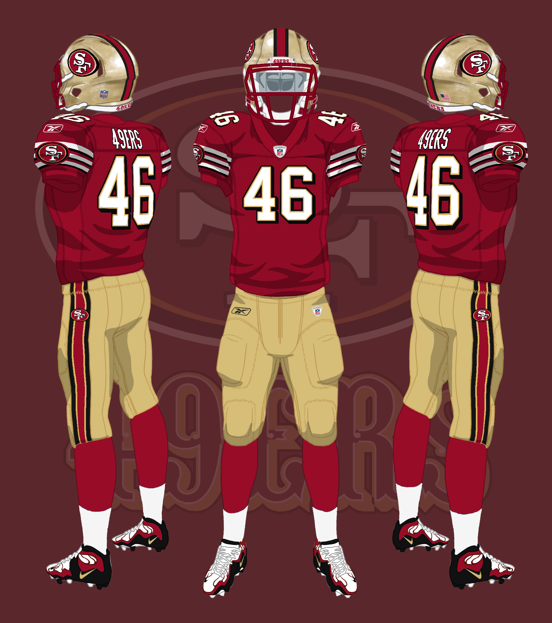 49ers uniforms