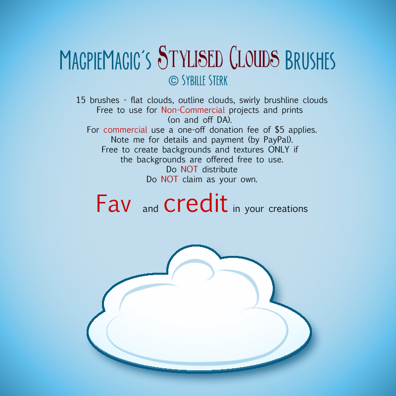 MM Stylised Clouds Brushes