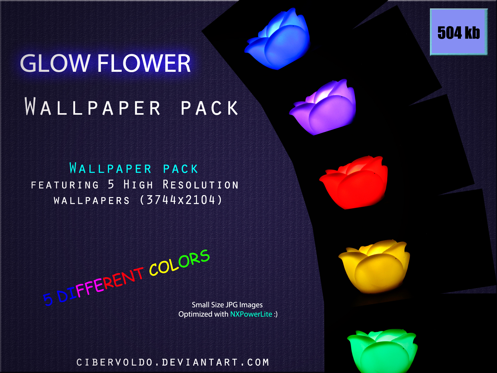 Glow Flower Wallpaper Pack by cibervoldo on DeviantArt