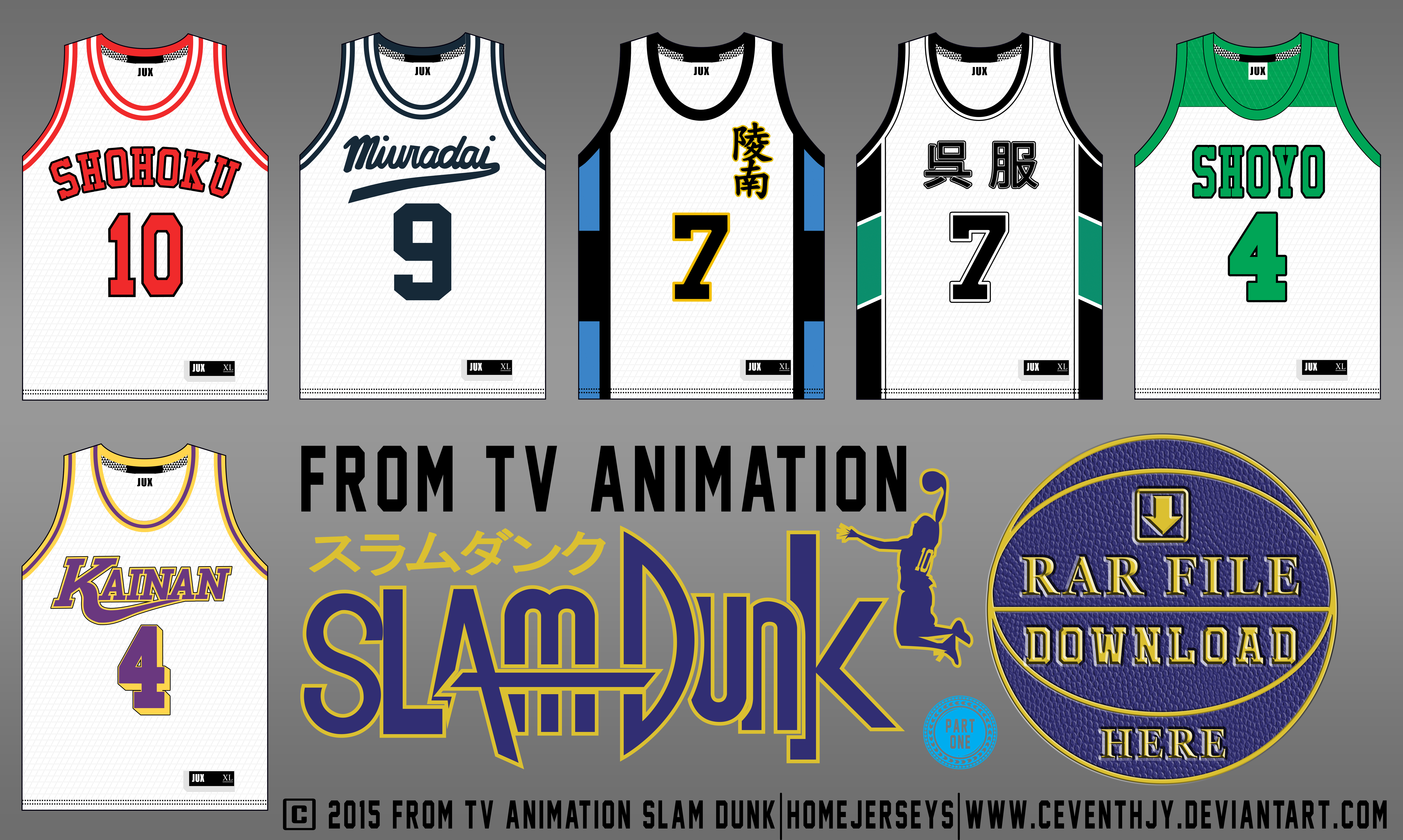 Slam Dunk Shohoku Away Basketball Jersey 10 Sakuragi Hanamichi