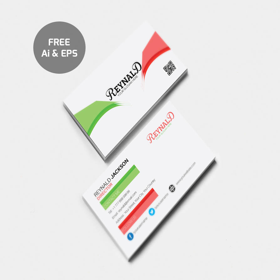 Free Corporate Business Card Illustrator Template By Mehranchy On Deviantart