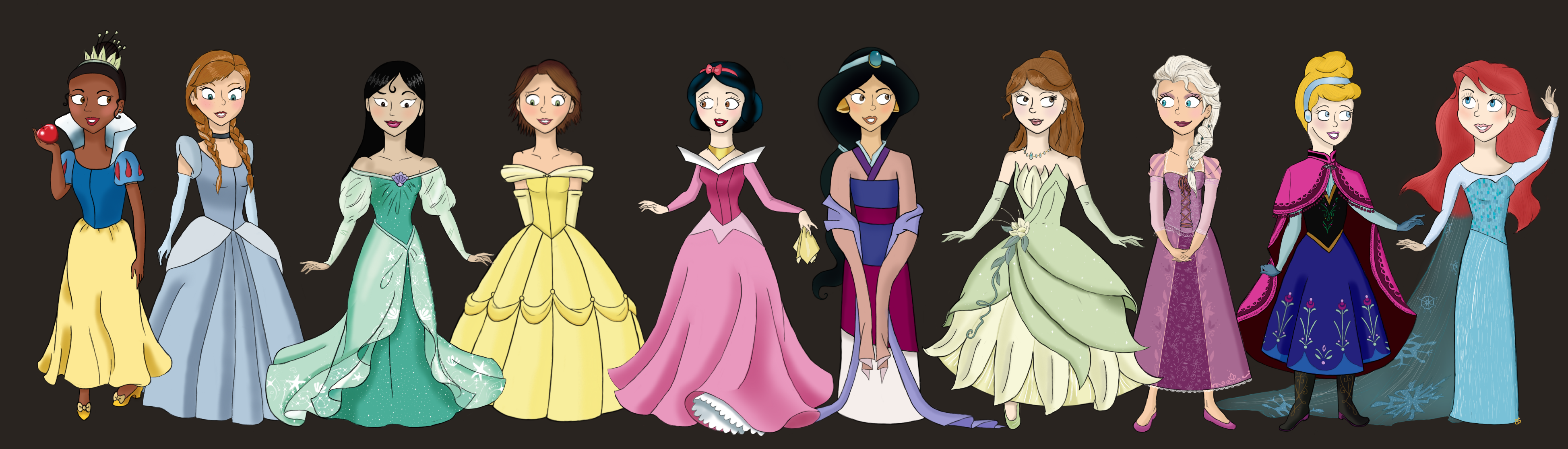 Disney Princess Outfit Switch by Glitzerland on DeviantArt