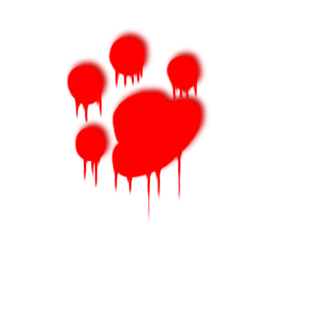 Bloody Paw Print by Tangletallon on DeviantArt