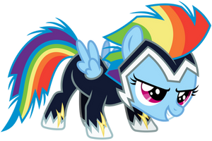 Rainbow Dash Filly in a Zap Costume