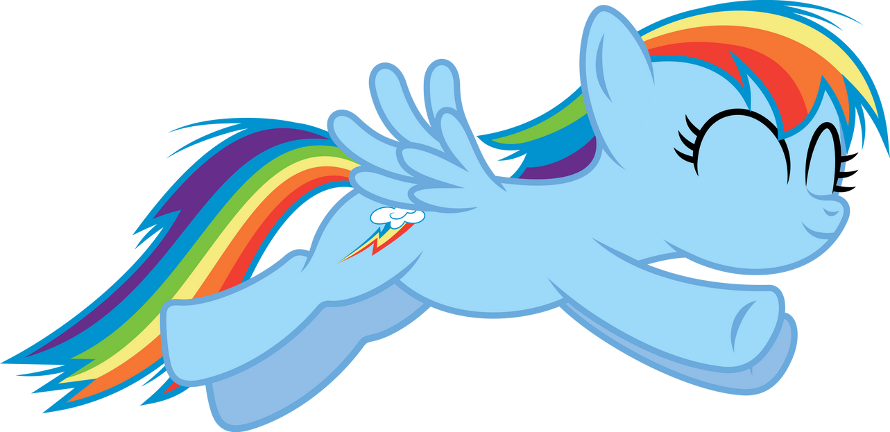 Rainbow Dash Filly Jumping by imageconstructor on DeviantArt.