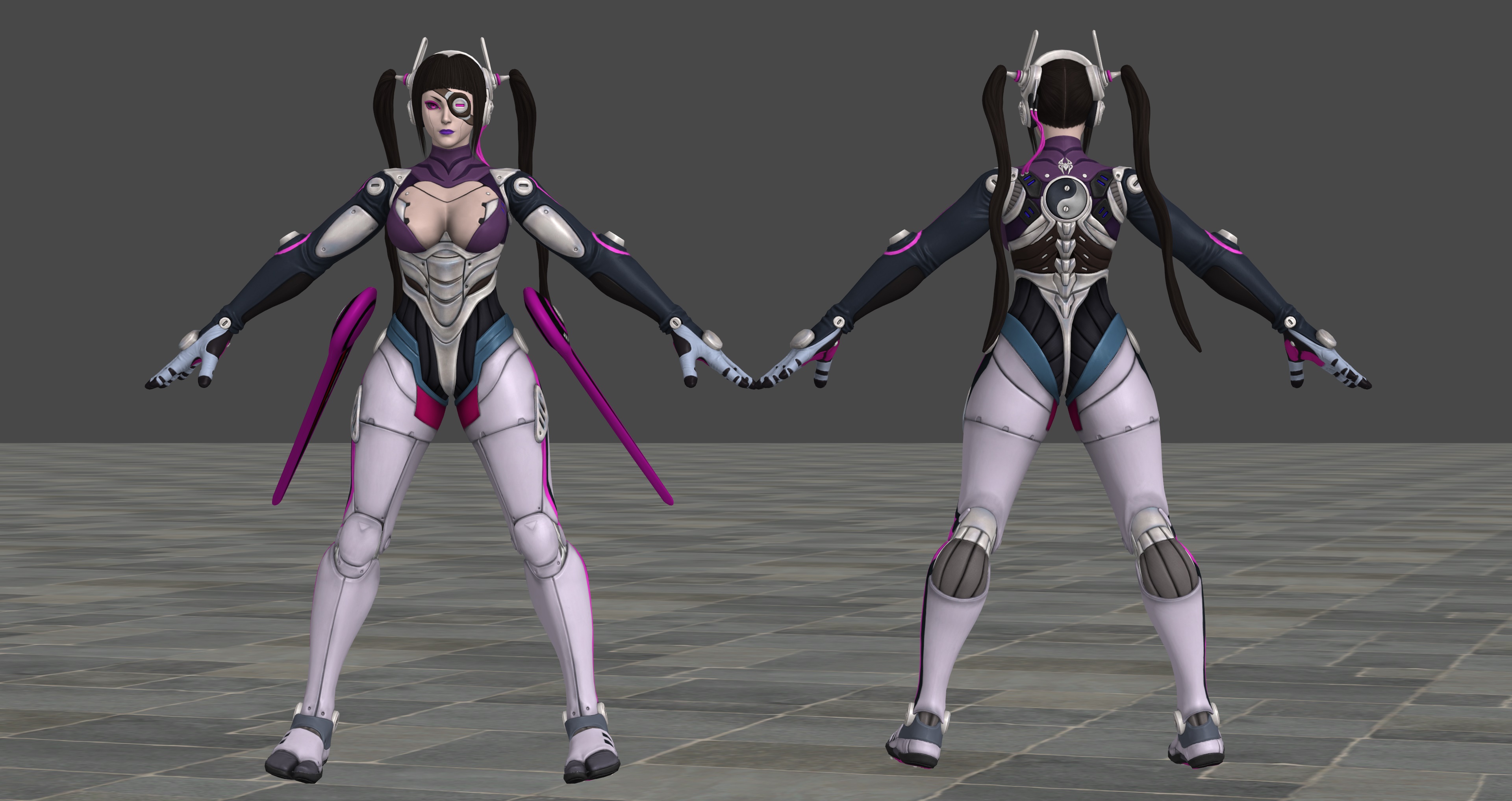 SFV Mecha Juri Costume XPS Model.