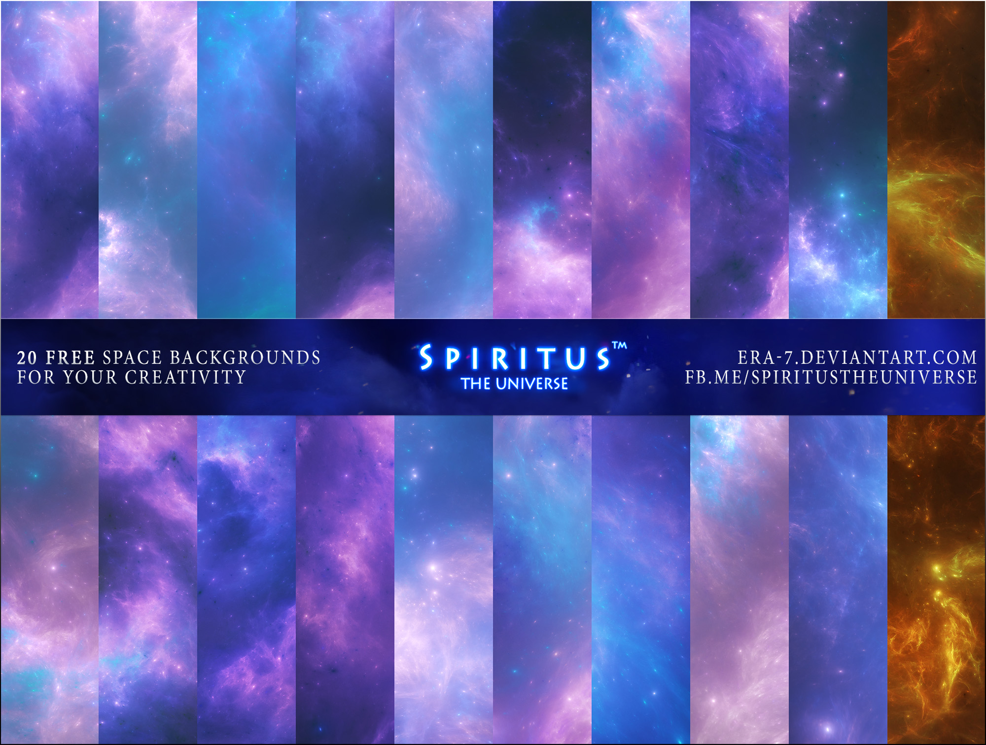 20 FREE SPACE BACKGROUNDS - PACK 1