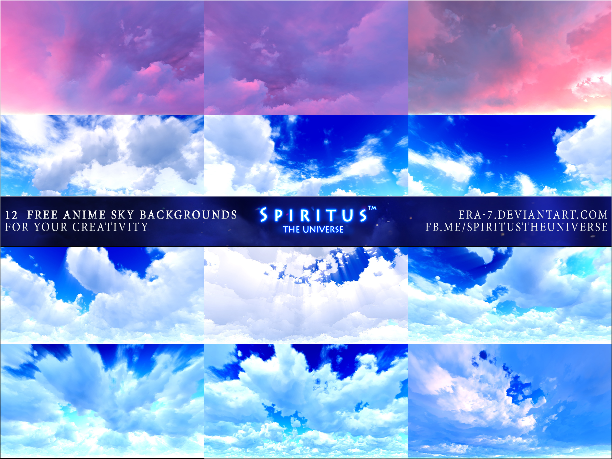 12 FREE ANIME SKY BACKGROUNDS - PACK 6 by ERA-7 on DeviantArt