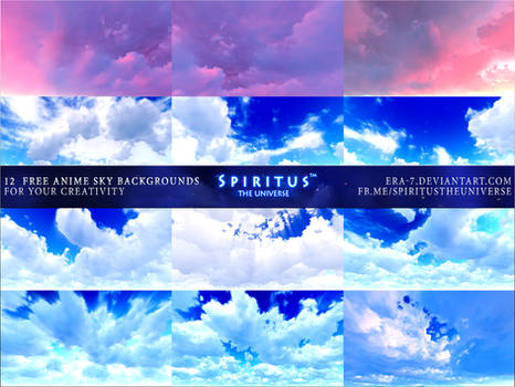 12 FREE ANIME SKY BACKGROUNDS - PACK 6