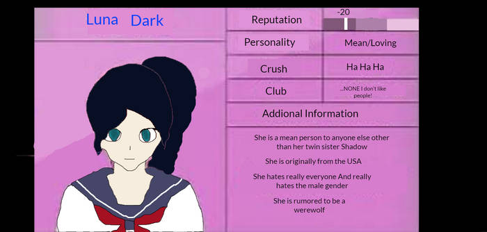 My Yandere Simulator OC id Card