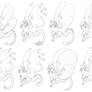 Free Chibi Wings of Fire Dragons Lineart