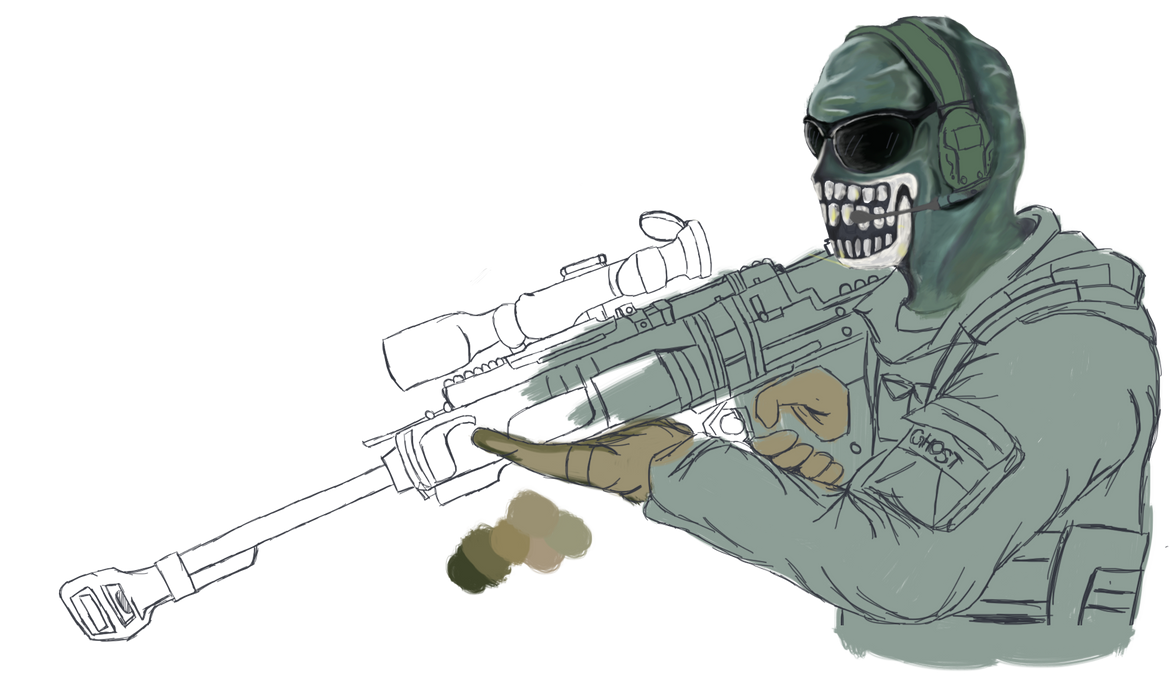 Как нарисовать гоуста из call of duty поэтапно