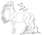 Free to use Lineart - Horse