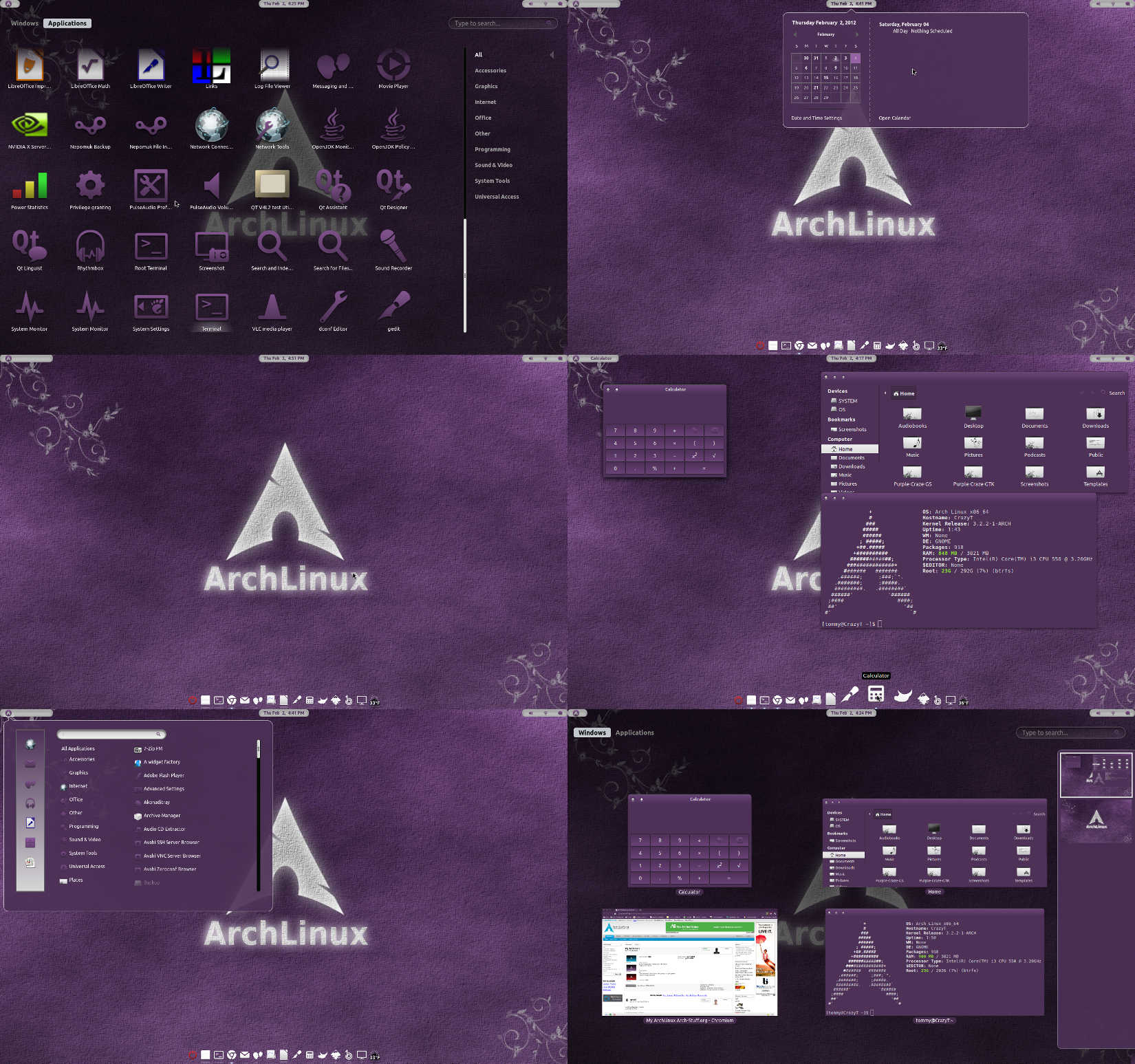 Purple-Craze Gnome Shell Theme