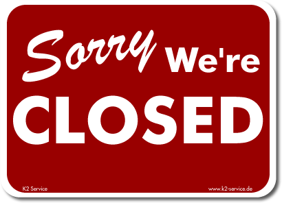 Close remark. Closed. Sorry we are closed. Sorry we're closed Vintage Wood Herbs.