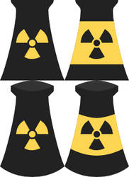 Vector Nuclear Power Plant Icons - Atomkraftwerk by qubodup