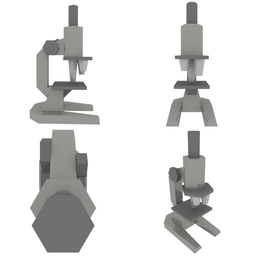 118 Faces - Low Poly Microscope