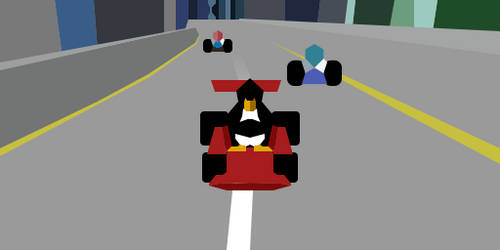 Super Tux Kart Abstract Art by qubodup
