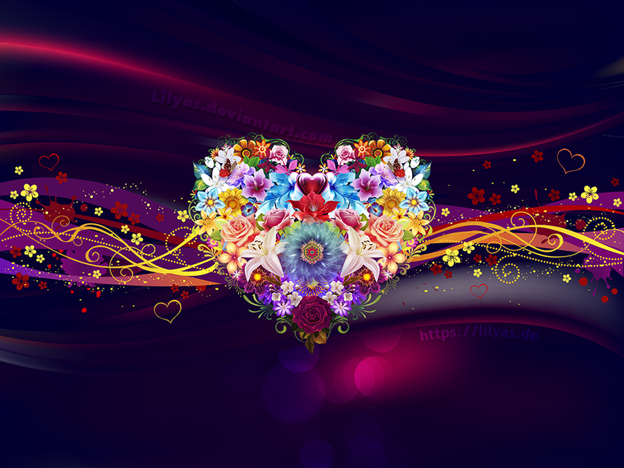 Flower Heart Wallpaper by Lilyas on DeviantArt