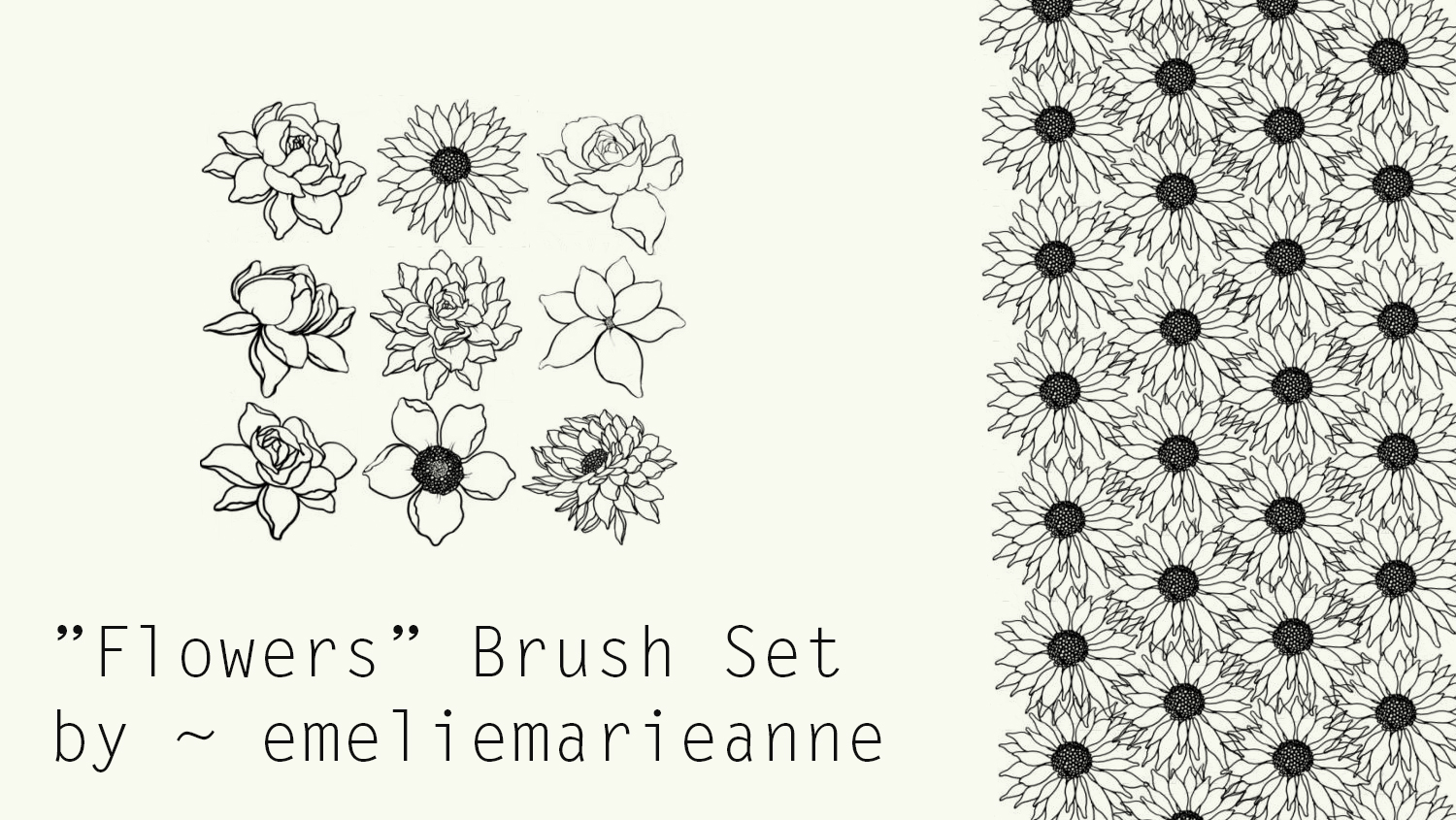 ''Flowers'' Brush Set for Photoshop