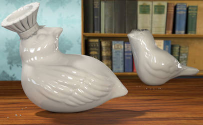3d porcelain birds