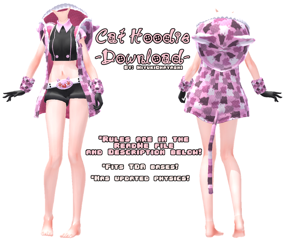 MMD Cat Hoodie edit DOWNLOAD